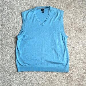 jf j.ferrar Blue V-Neck Sweater Vest